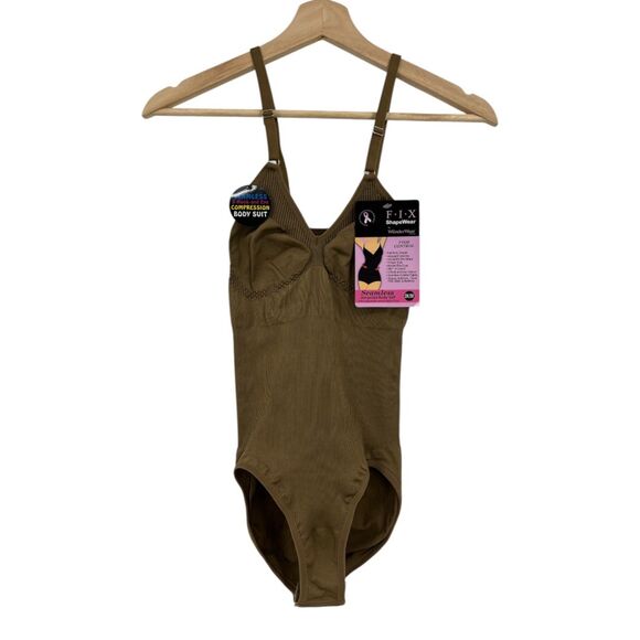 Shapeware by Wunderwear 2X 3X Jacquard Body Suit adjustable compression seamless - Picture 1 of 9